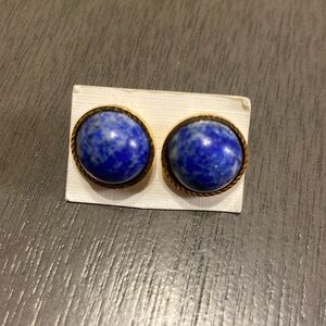 Vintage Lápiz Gold Tone Stud Earrings